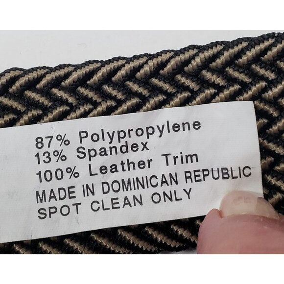 Tommy Bahama Belt Men's Sz Large/XLarge Braided Stretch & Leather Silver Buckle - Picture 5 of 6